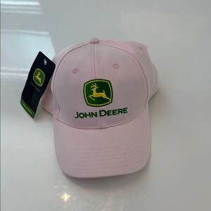 John Deere Pink Baseball Hat with Iconic Logo